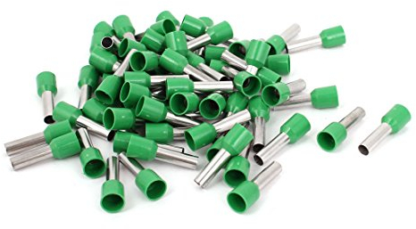 sourcing map 80pcs 6mm2 Embout de Câble Embout de Câblage Cosse à Sertir électrique Fil Sertissage Borne Connecteur Terminal Vert