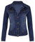 shelikes Women's Jackets Casual Summer Jacket Mid Wash Denim Long Sleeve Button Up Slim Fit Jean Jacket With Collared Neckline And Pockets For Ladies Girls