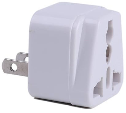 Genius® Adattatore presa spina universale da viaggio 2 e 3 poli Converte spine di diversa tipologia in spine 2 poli tipo Americana USA (spine di tipo A) (America 2 poli - tipo A, Bianco)