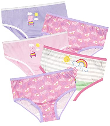 Peppa Wutz Mädchen Peppa Pig Schlüpfer Packung mit fünf Mehrfarbig 92