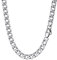 PROSTEEL Herren Halskette Edelstahl Panzerkette 9mm Breite schwer Glieder Link Gliederkette Herren Hip-Hop Kette, 66CM lang, Silber