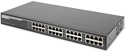 DIGITUS PoE+ Injektor - 16 Port - IEEE802.3at - Gigabit Ethernet - 19-Zoll Rack - 250 Watt gesamt - bis zu 30 Watt/Port
