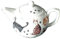 Cat teapot - 2 Cup Porcelain Teapot Decorated with Cute Cats and Kittens