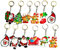 Toyvian Lot de 24 Porte-clés de Noël Motif aléatoire(Style aléatoire)