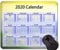 2020 Galaxy Kalender Mauspad Anti-Rutsch, fester Hintergrund unter dem Motto Mauspads
