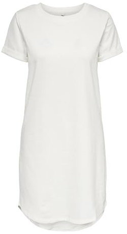 JDY Damen JDYIVY LIFE S/S DRESS JRS NOOS Kleid, Cloud Dancer, XS