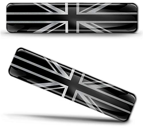 Biomar Labs® 2 x Aufkleber 3D Gel Silikon Großbritannien England UK Great Britain Union Jack Flag Flagge Fahne Autoaufkleber F 127