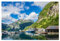 artboxONE Poster 30x20 cm Natur Geiranger in Norwegen hochwertiger Design Kunstdruck - Bild Fjord Baum Berg