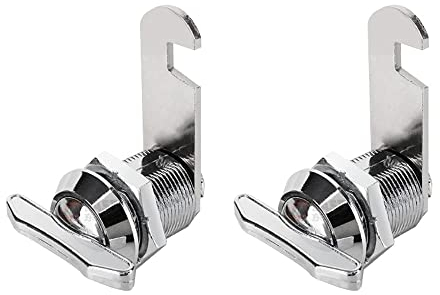 2 Pcs Keyless Cam Lock Cabinet Locks Thumb Turn Locks for Wheelie Bin Lock Tool Box Drawer Cupboards