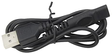 USB-Ladekabel für elektrische Rasierer, weich, tragbar, Schwarz