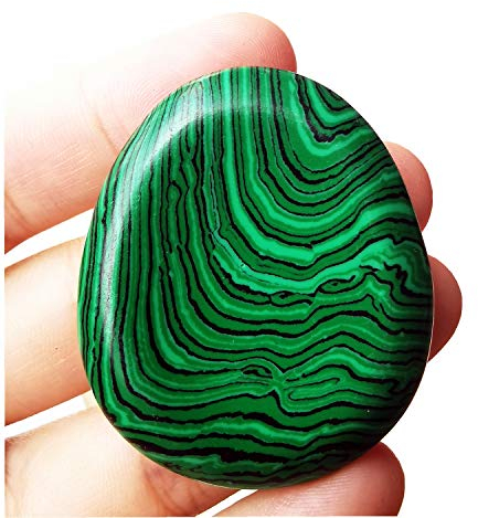 Manekieko Malachit Wassertropfen Chakra Daumen Sorgen Stein, Stress Relax Heilungs Reiki Kristalltaschen Palmensteine