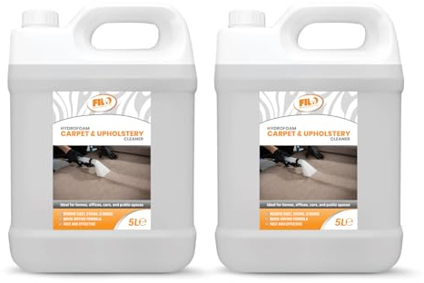 FILO Carpet Cleaner Shampoo 2x5L | Advanced Formula Stain Remover | Concentrate Carpet Cleaner Solution for Vax, Bissell & Rug Doctor | Geranium & Chamomile | Concentrate stain remover, Geranium & chamomile scent, Safe for carpets & rugs