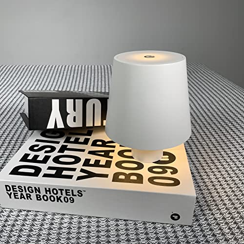 Soxi Lampada metallo di qualità bottiglia da tavolo senza filo,interno esterno IP54 resistente acqua Led dimmerabile 3000k moderna elegante ristorante pizzeria a batteria 5200mah ricaricabile