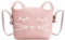 Daelesr Kinder Umhängetasche für Mädchen 2-12 Jahre, Süße Crossbody Taschen Klein mit Schnalle, PU Leder Katze Messenger Bag Prinzessin Taschen, Mini Kindertasche Schultertasche für Kleinkind (Rosa)