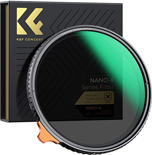 K&F Concept Nano-X True Color Variabler ND Filter 82mm Graufilter ND2-32(1-5 Blendenstufen) Neutral Graufilter