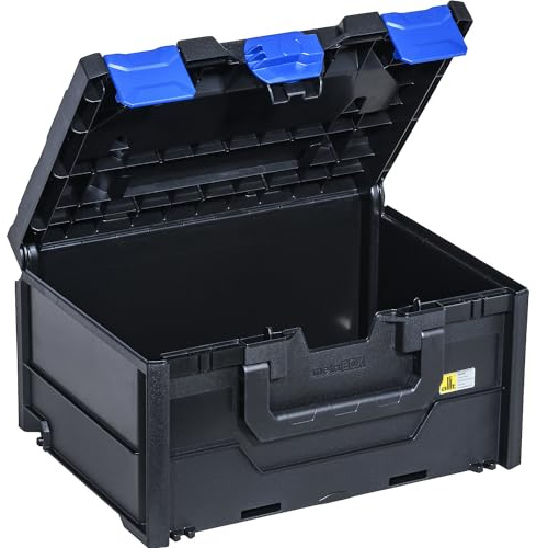 Allit | Transport- und Aufbewahrungsbox | Schwarz/blau | ABS | Außen-LxBxH 396 x 296 x 215 MM