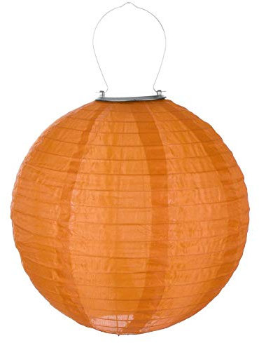 Starnearby 12 inch Solarlaterne Hängende Garten Wetterfeste Lampion,Kaltweiss Licht Außen Wasserdicht LED Solar Farbe Laterne Für Outdoor Hochzeit, Fest Dekoration 30CM(Orange)