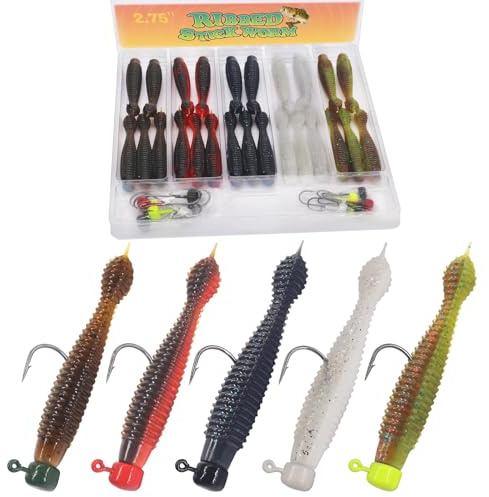 Ned-Rig-Kit-Finesse-Baits-Soft-Plastic-Worms-Fising-Lure for Bass Stick Swimbait Minnow Crawfish Lures Shroom Ned Jig Head Kit