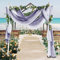 SK Stuido Querbehang Transparente Gardinen Schals Voile Vorhang Freihanddeko Dekoschals Gardinen Dekoschals Vorhang für Party Hochzeit Schlafzimmer 1 Stück Lila, 130x518cm