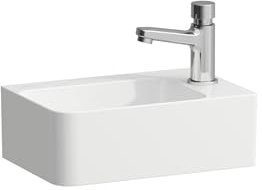 LAUFEN VAL Handwaschbecken, 1 Hahnloch rechts, ohne Überlauf, 340x220mm, H815280A001141, Farbe: Weiß