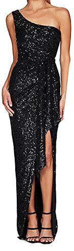 Cocila Vestito Serata Discoteca Vestito Velluto Lungo Abito Damigella Rosa Antico Abito Bianco Donna Elegante Vestito Bianco Corto Donna Offerte Prime 11 E 12 Ottobre (Black, L)