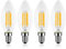 E14 LED Candle Bulbs Dimmable, 4W Equivalent 40W Incandescent Bulb, SES Small Edison Screw C35 Retro Candle Bulbs, Warm White 2700K, 400LM, AC 220-240V, Clear Filament Bulbs, for Chandeliers, 4 Pack