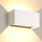 25W LED Wandleuchte Aussen Innen Außenwandleuchten IP65 Wasserdichte Wandlampe Moderne Aluminium Außenleuchte Wand Ausenbeleutung Hauswand up and down Einstellbar Lichtstrahl, Weiß 3000K Warmweiß