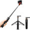Perche à selfie 2 en 1 pour Insta360 Ace pro/Ace, pour DJI Action 4/3, pour Insta360 ONE Series, support intégré portable, support de caméra de sport, trépied de streaming en direct