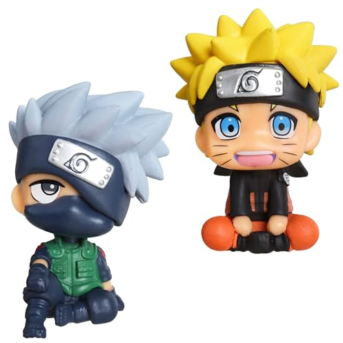 Naruto PVC Actionfiguren Set - 2 Stück Modell Figuren, Desktop Ornaments, Sammler Zubehör, Geschenk für Kindergeburtstag
