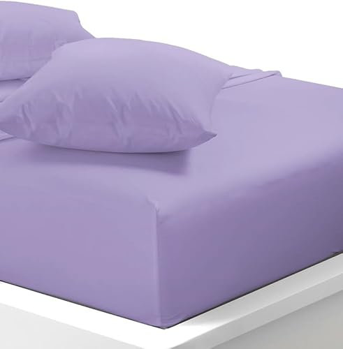 Lilac Pillow Pair Soft, Deep Pocket, Wrinkle Free, Easy Care Poly Cotton (PP lilac)