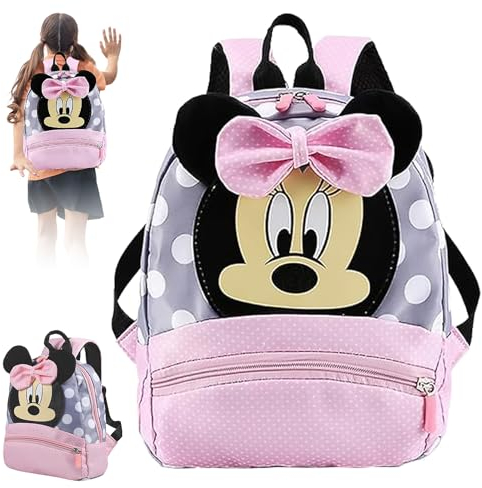 Minnie Mochilas Infantiles, Mochila Infantil de Minnie Mouse, Minnie Mochilas Escolares Niños, Mochila Infantil 3D Minnie, Mochila 3D Minnie Mouse, Mochila Escolar, Regalo de Cumpleaños para Niños