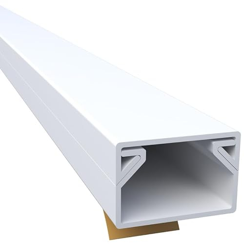 CILSON WDK1510SW 4400040 Kabelkanal Selbstklebend 15x10mm Weiß - 2 m / 2000 mm, Platzsparende Kabelordnung, Selbstklebende Montage