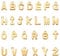 Beebeecraft 1 Box Mit 26 Alphabet Anhängern Echt 18 Karat Vergoldet Mit Großbuchstaben A–Z Buchstaben Anhänger Für Armbänder Halsketten Ohrringe Schmuck Bastelbedarf