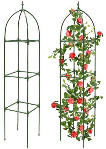 MQHUAYU Enrejado para Plantas Trepadoras, 2 Piezas 171 cm Enrejado Jardin Exterior Desmontable, Soporte Plantas Trepadoras para Rosales y Tomateras de Interior y Exterior