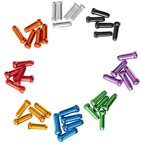 40PCS Bike Cable End Crimps, 8 Color Bike Brake Cable Caps for Bike Shift Alloy, Bicycle Brake Cables End Caps