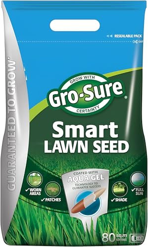 Indigo® Garden Aqua Gel Coated Smart Grass Lawn Seed, 80m², 3.2 kg, – Blue & Green Blend
