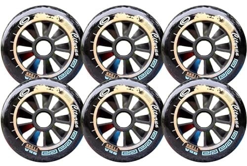 NBTRXWAFR Inline-Skate-Räder, 90 Mm, 100 Mm, 110 Mm, 85 A, Schwarz, Blau, Rot, Rollschuh-Räder Für Den Ersatz Von Rollrädern, 8Er-Pack,Schwarz,110mm