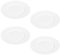 Set de 4 Platos de Porcelana Urban de 21cm Postre, Vajilla Redonda, Blanca, Apta para lavavajillas y microondas