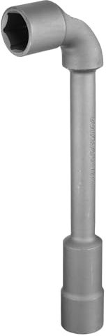 sourcing map L Shaped Angled Hex Socket Wrench 27mm CR-V Double Ended Metric 6 Point Tubular Socket Spanner for General Repairing, Pipeline, Bicycle Car Maintenance