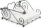 Metall Serviettenhalter Napkin Holder Herz Grau Für Servietten 33 x 33 cm Rustical Big Heart