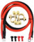 2 Pezzi Cavo Batteria Auto 35mm²/2 AWG 120cm, 12V/24V Cavo Batteria con M8 Morsetti ad Anello, Nero e Rosso Cavi Inverter Batteria con Occhielli per Energia Solare, Auto, RV, Marine