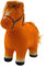 Sparfigur, Spartier, Spardose, Sparbüchse, Kinderspardose, Sparschwein als Pferd in braun und echter Mähne, aus Keramik mit wiederverschließbarem Gummistopfen, L/B/H 16 x 7 x 17 cm.