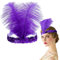 GTYARYUA 20er Jahre Haarschmuck, Feder Haarschmuck, Kopfschmuck Federn, Charleston Kopfschmuck, Haarreif Fasching Damen, 20er Jahre Flapper Feder Haarband, Karnevalsgeschenke für Frauen