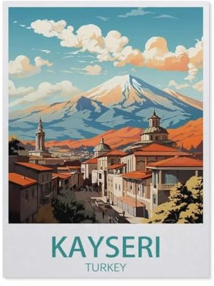 Kayseri Türkei Vintage-Reiseposter，Puzzles 1000 Teile für Erwachsene, Klassische Puzzle Jungen Mädchen Puzzle für Kinder Teenager Lernspiel Spielzeug（38x26cm）-AM82