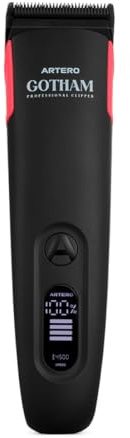 Artero Gotham Professionelle Kabellose Schneidemaschine, 4 Stunden Akku, USB-C, inklusive 8 Pads, Öl und Reinigungsbürste, 2 Geschwindigkeiten und 5-in-1 verstellbare Klinge (schwarz)