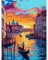 QENSPE Malen nach Zahlen Erwachsene, DIY Farbe Ölgemälde Set, Paint by Numbers Adult mit Farbe Leinen Leinwand mit Acrylfarbe und 3 Pinsel, Haus Wand Deko, 30x40cm - Venedig Landschaft
