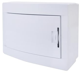 RSE Boîte de distribution en saillie avec porte blanche IP40 IK10 1 rangée 8 modules/PLE (unités d'espace)