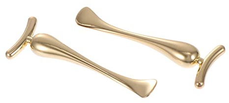 Augenmassagegeräte aus Zinklegierung, Augencreme Stäbe | Doppelseitige Einführstäbchen, Creme Verteilen, Goldfarbe, für Frauen und Freundinnen im 2 Stück