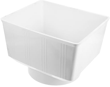 SEWACC PVC Rainwater Gutter Adapter Downspout Connector for Outdoor Drainage Durable Gutter Part Easy to Install Prevent Water Damage to Foundations