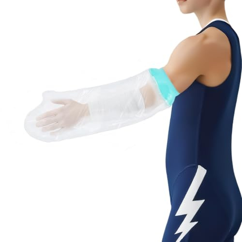 Funda Escayola Brazo Adulto ó Niño Mayor, Funda Protectora para Ducha Brazo, Cubre Vendaje Impermeable para Ducha Reutilizable Adaptable, Protector Bolsa Antebrazo Mano, Heridas Quemaduras Tatuajes